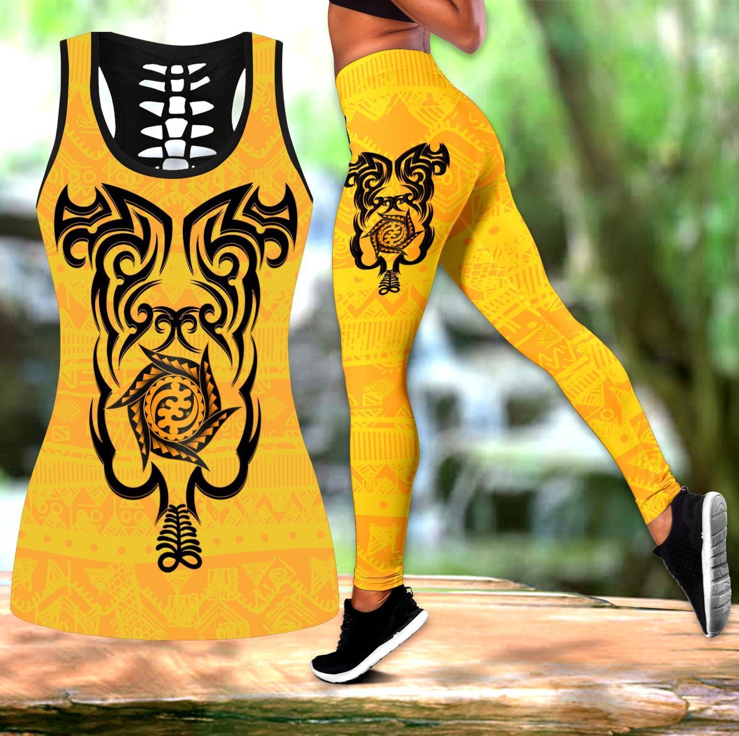 Africa Adinkra Mud Legging & Tank top
