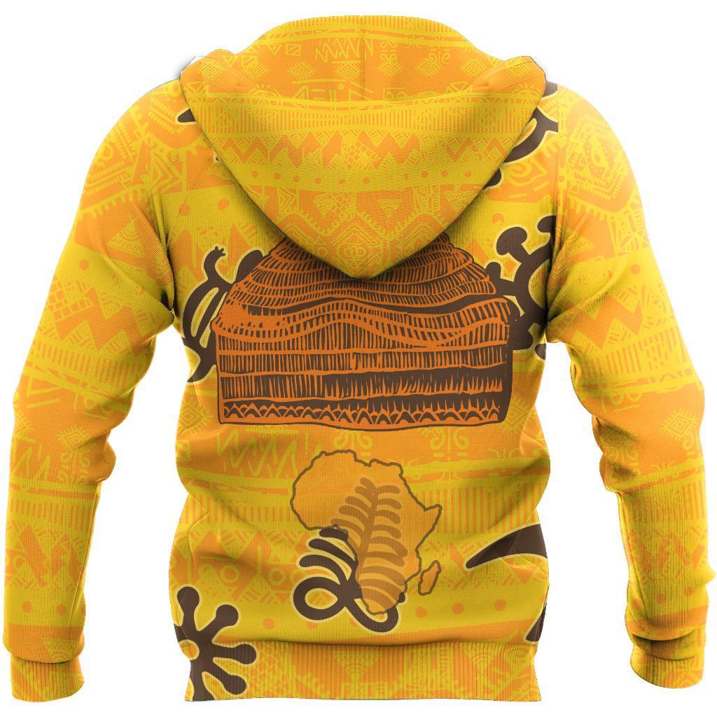 African Adinkra Mud Hoodie