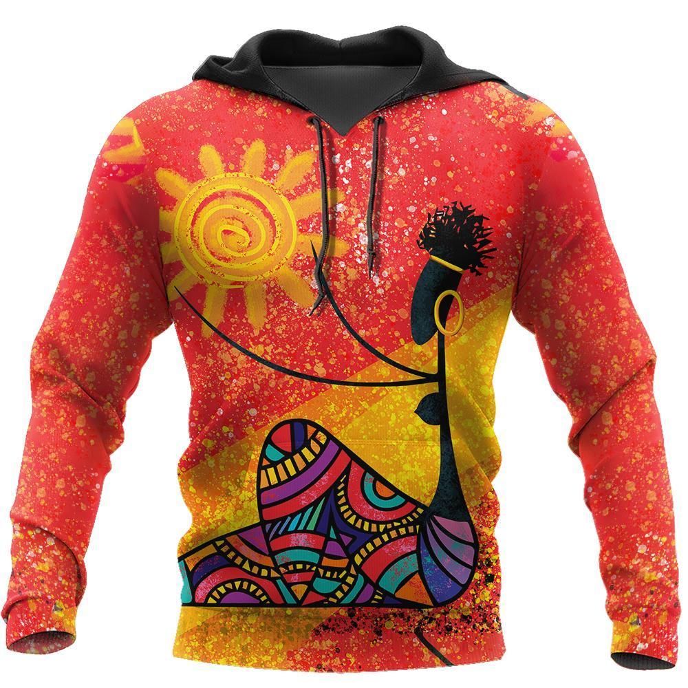 African Girl and Star Hoodie