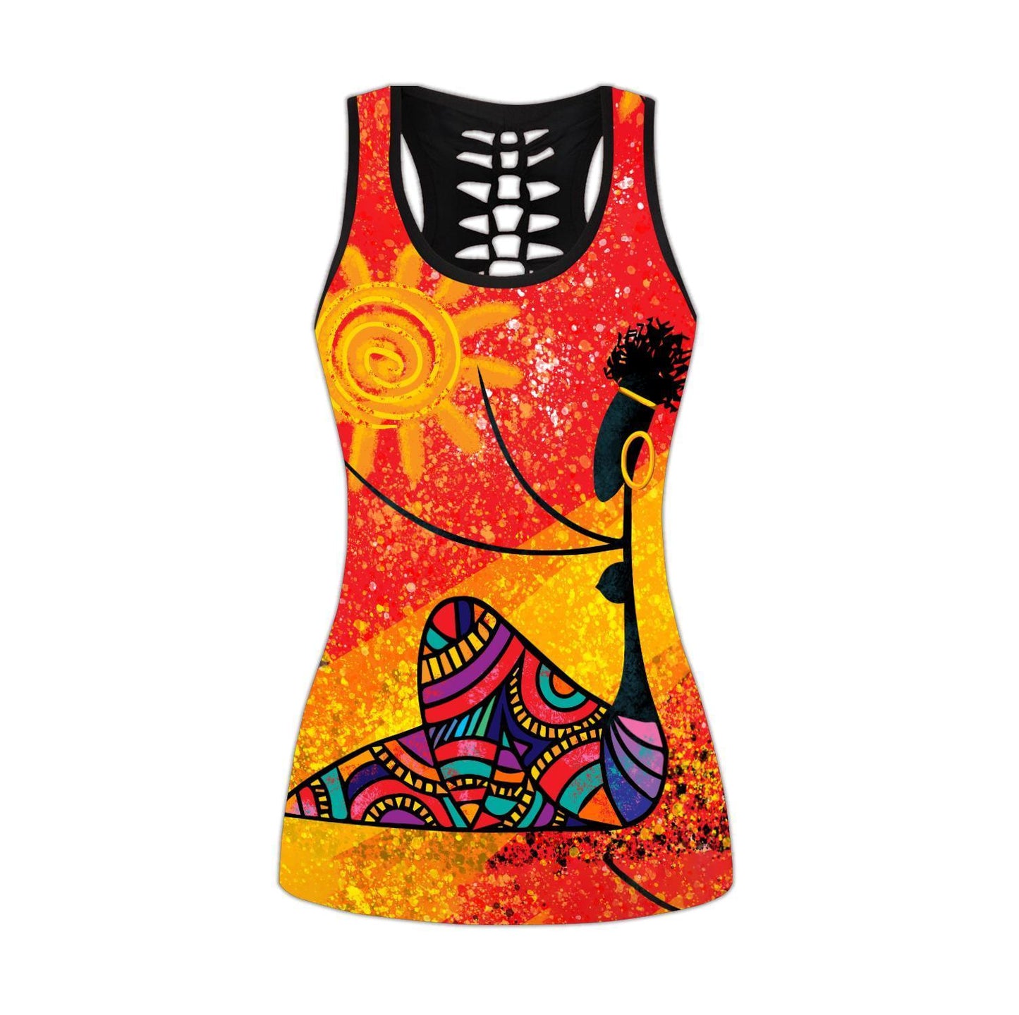 African Girl and Star Legging & Tank top