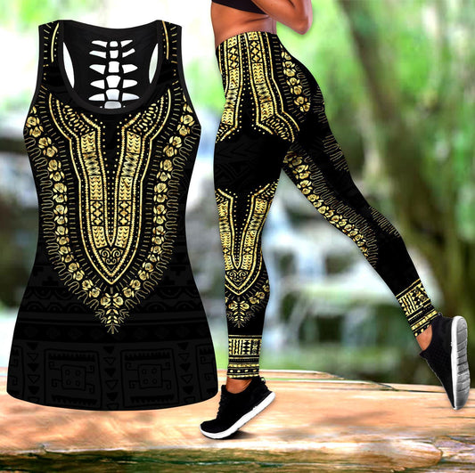 African Luxury Pattern Legging & Tank top
