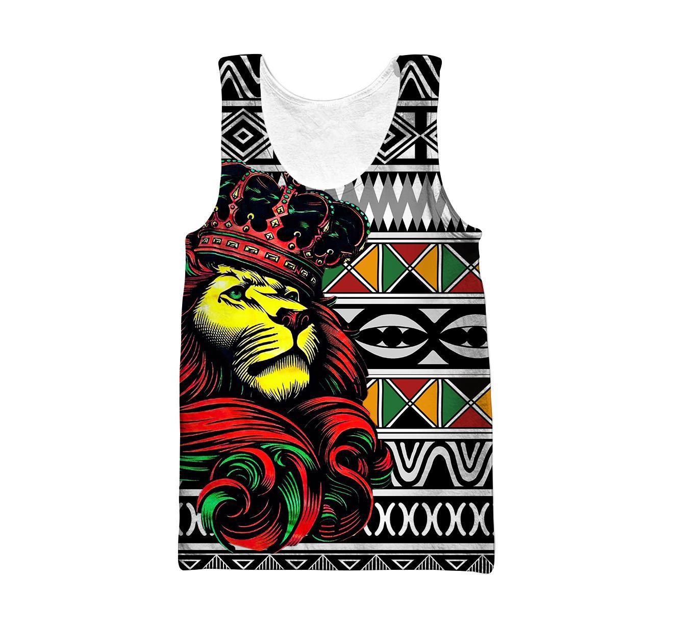 African Lion Pattern Hoodie