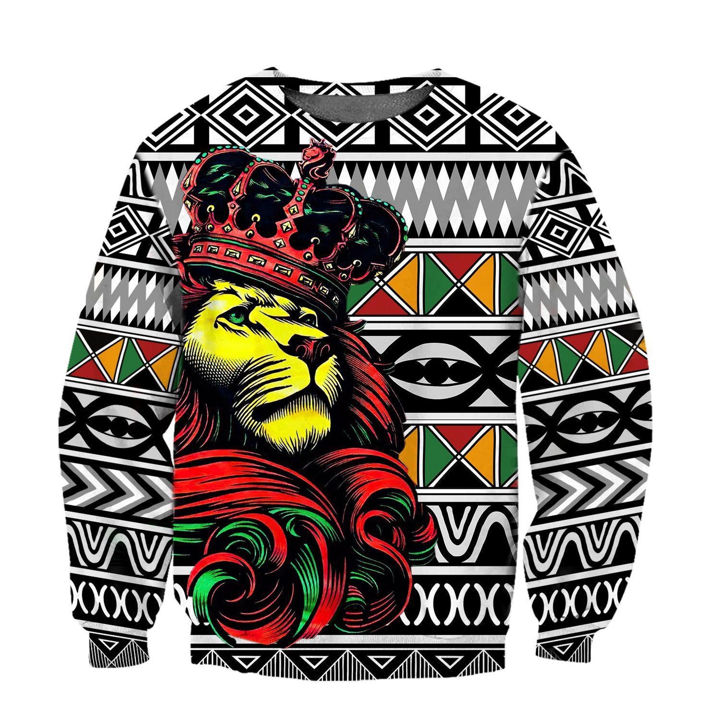 African Lion Pattern Hoodie