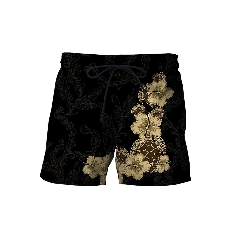 Amazing Polynesian Turtle Hibiscus Hoodie ML