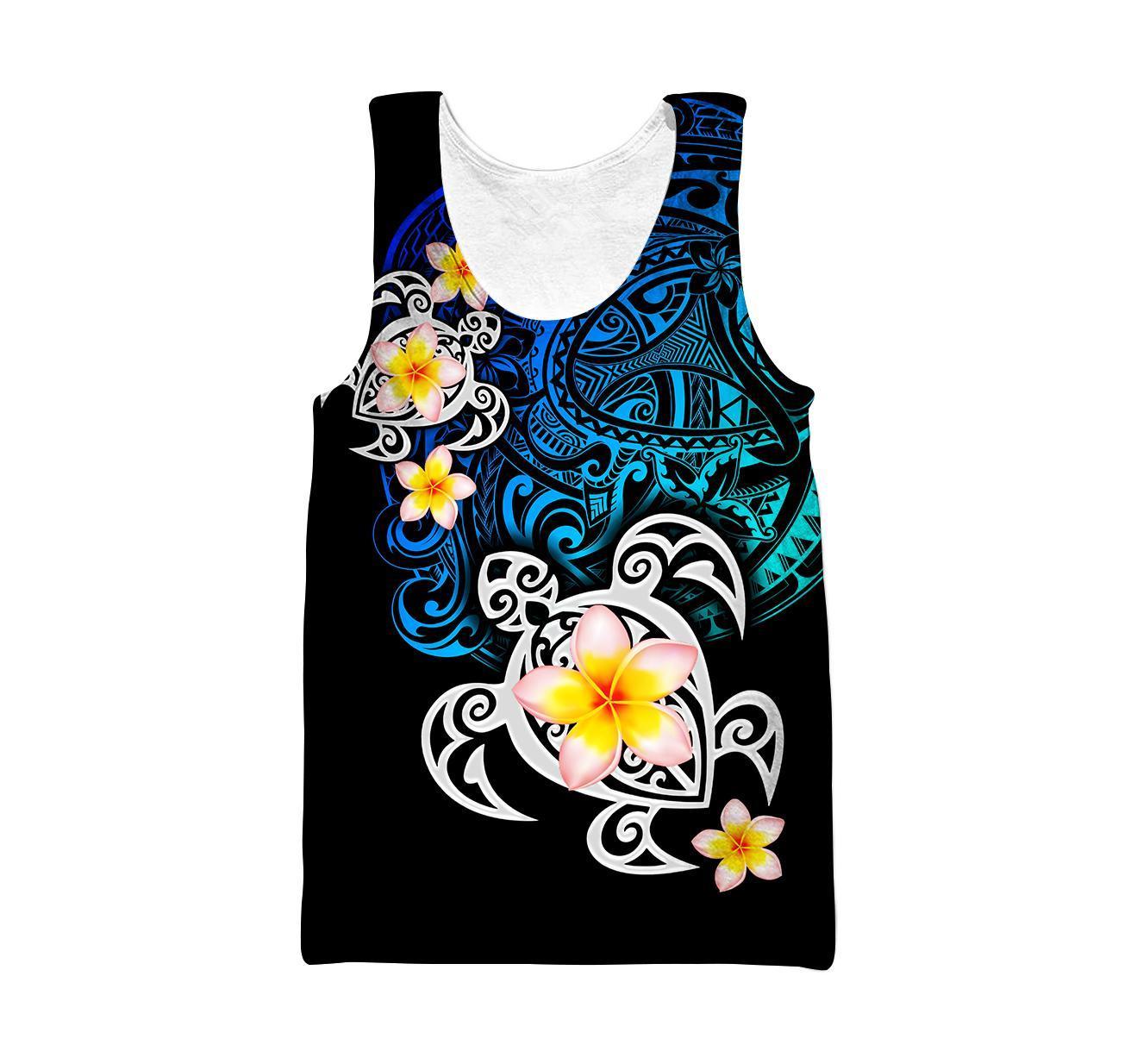 Amazing Polynesian Tattoo Deep Sea Turtle Hoodie ML