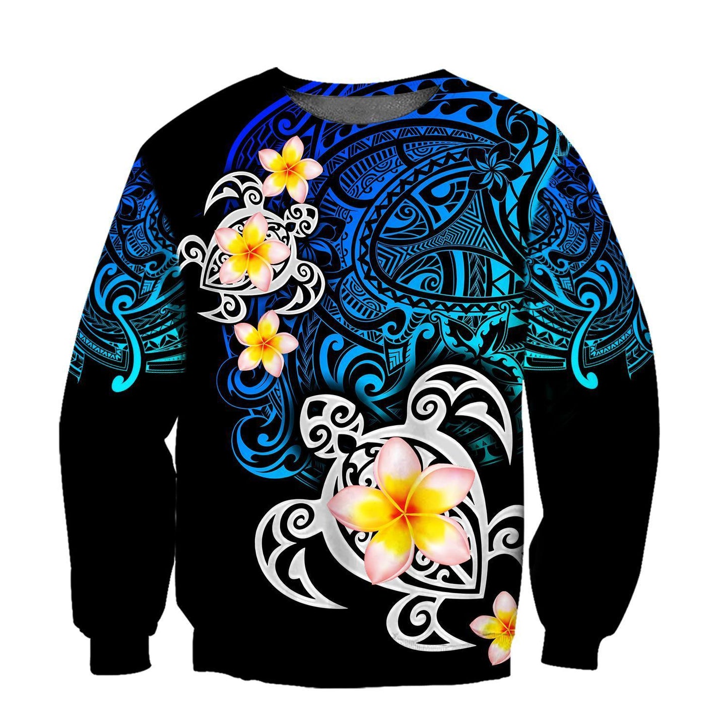 Amazing Polynesian Tattoo Deep Sea Turtle Hoodie ML