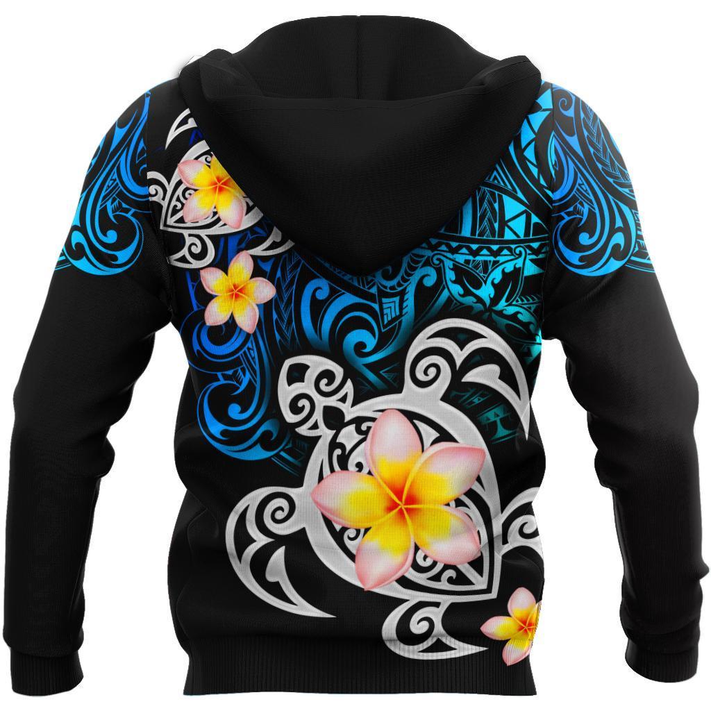 Amazing Polynesian Tattoo Deep Sea Turtle Hoodie ML