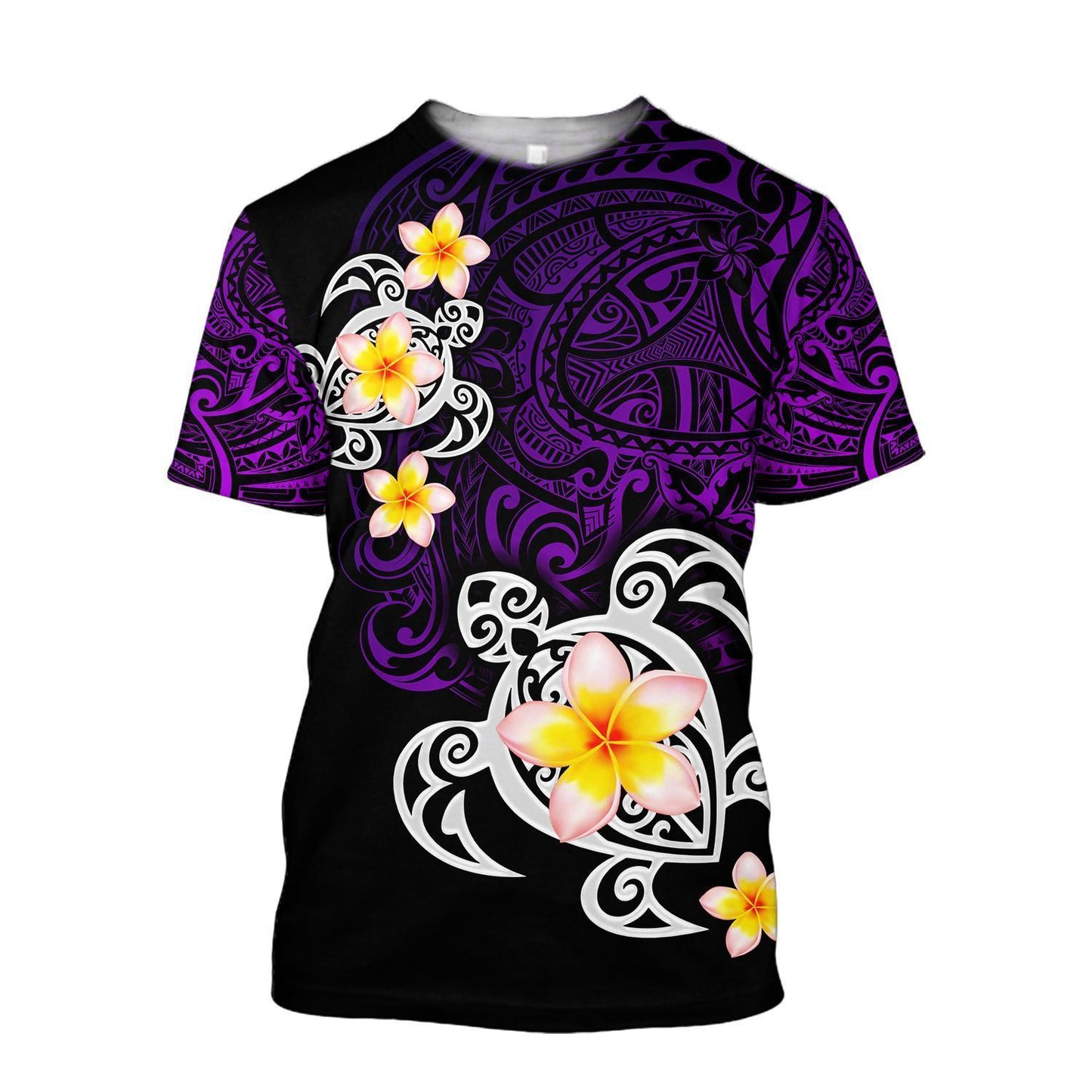 Amazing Polynesian Tattoo Purple Turtle Hoodie ML