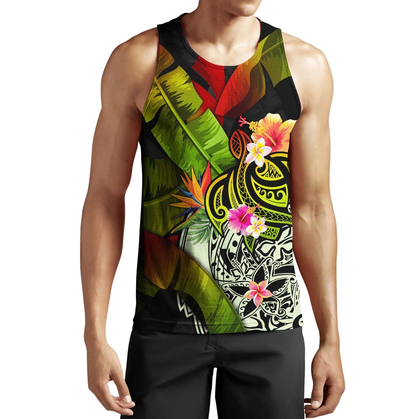 Amazing Turtle Polynesian Over Printed Hoodie Tshirt for Men and Women ML