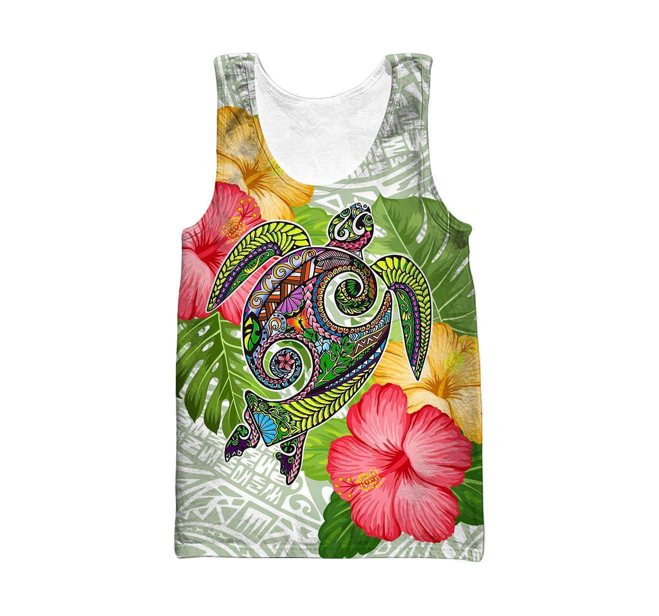 Amazing Fall In The Wave Polynesian 3D Over Printed Hoodie Tshirt for Men and Women-ML