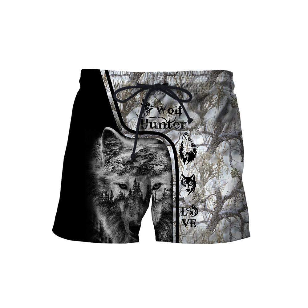 Wolf Hunter 3D Over Printed Hoodie Tshirt for Men and Women-ML