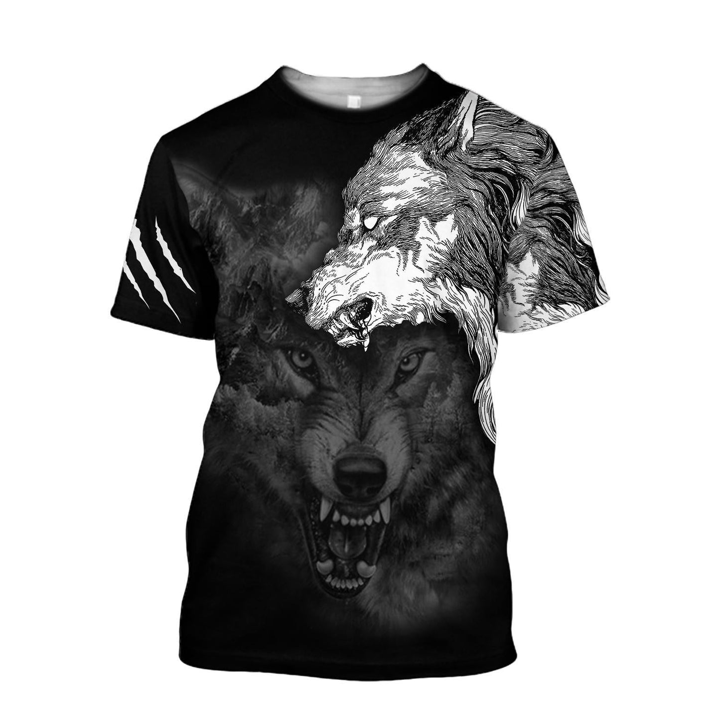 Wolf Spirit Tattoo 3D Over Printed Hoodie for Men and Women-ML