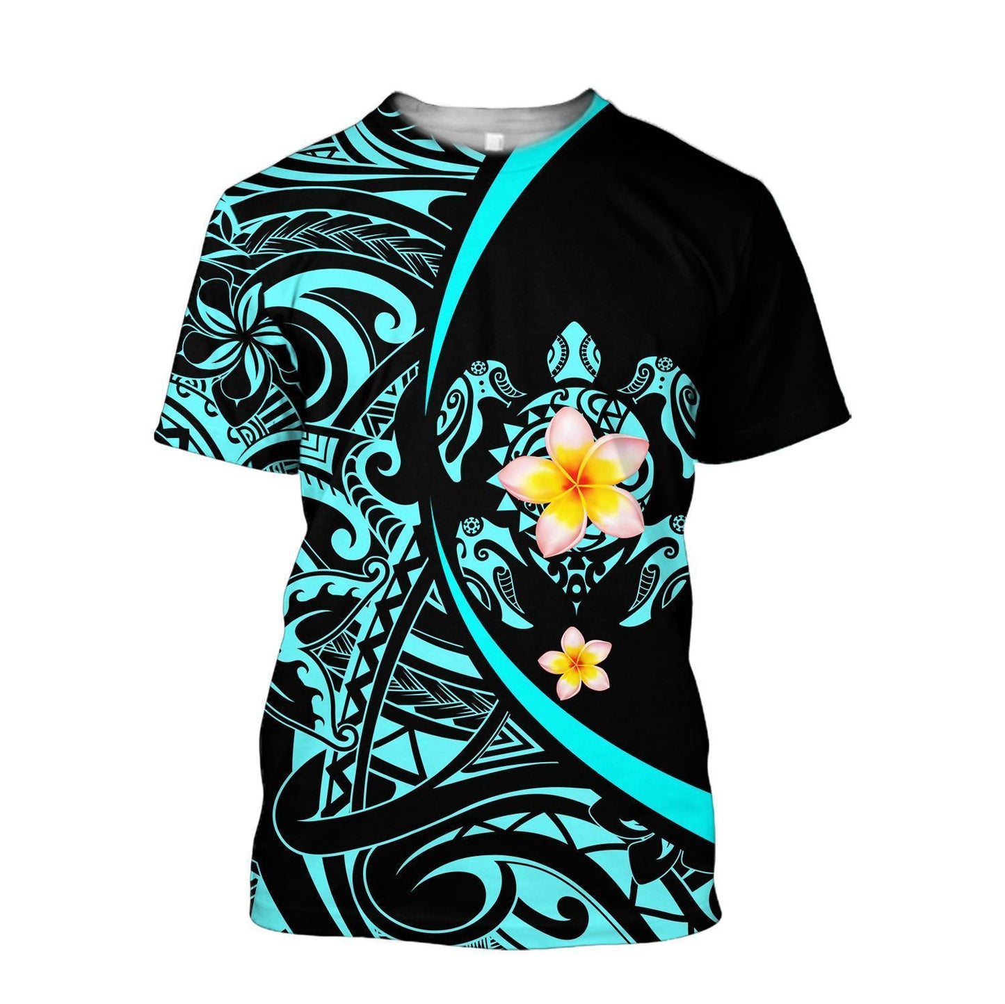Amazing Polynesian Sea Turtle Tattoo & Hibiscus Hoodie Tshirt for Men and Women