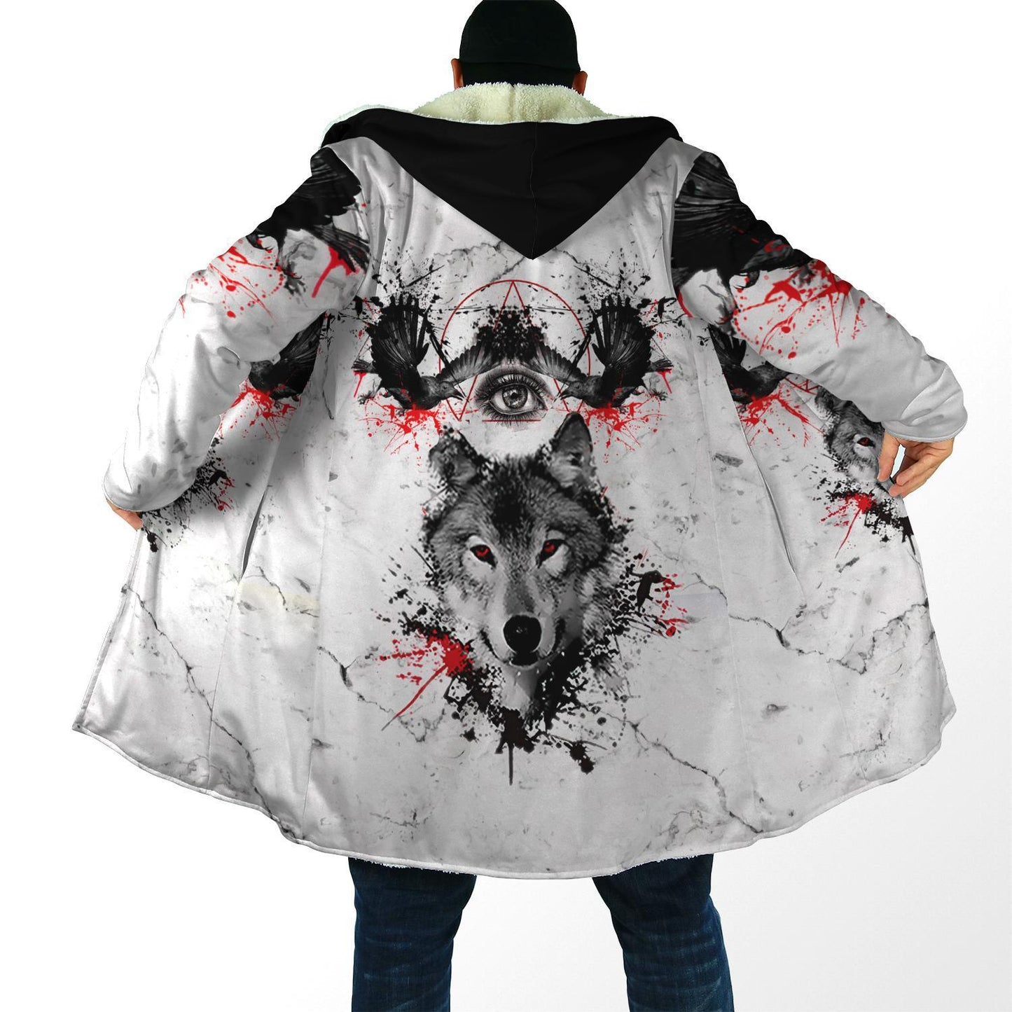 Wolf Blood Tattoo 3D Over Printed Hoodie for Men and Women-ML