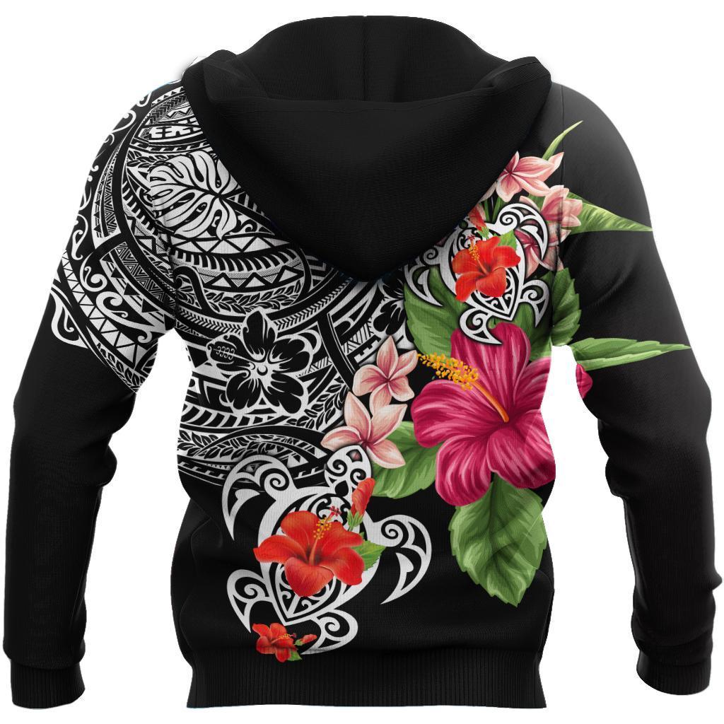 Amazing Polynesian Tattoo & Hibiscus Hoodie Tshirt for Men and Women ML
