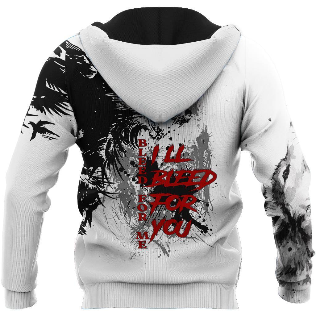 Wolf Bleed For You 3D Over Printed Hoodie for Men and Women-ML
