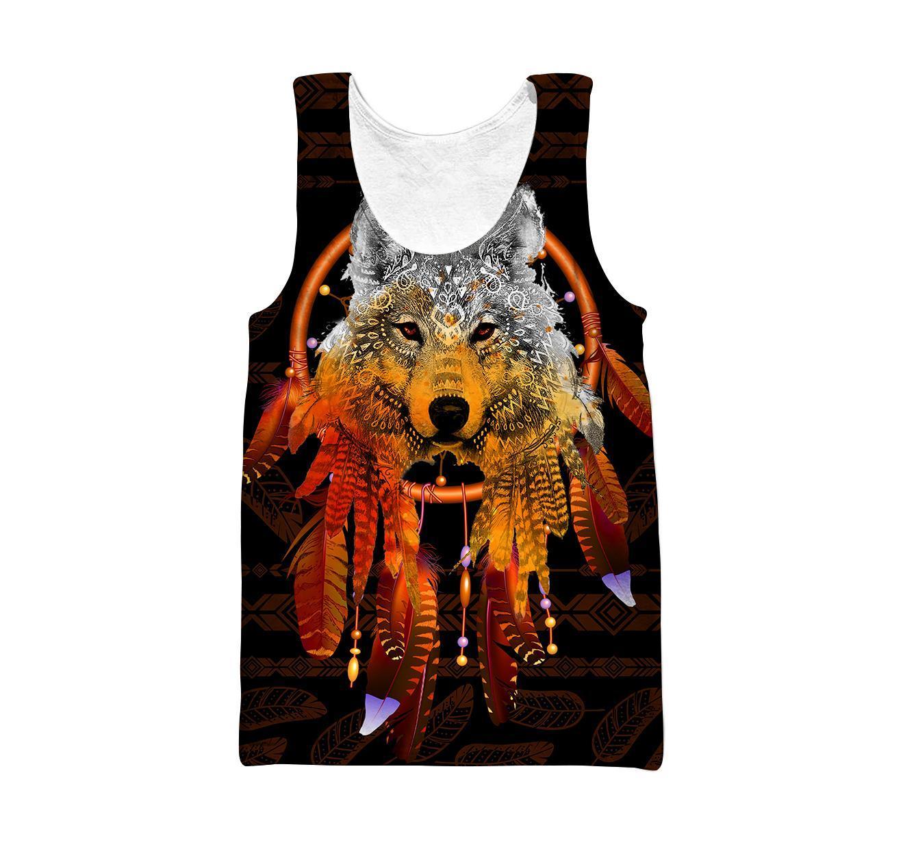 Wolf Native 3D Over Printed Hoodie for Men and Women-ML