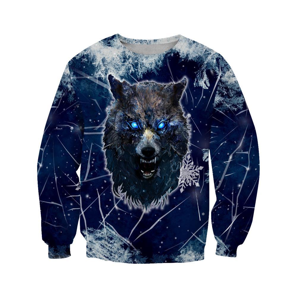 Winter Is Coming Wolf 3D Over Printed Hoodie for Men and Women-ML