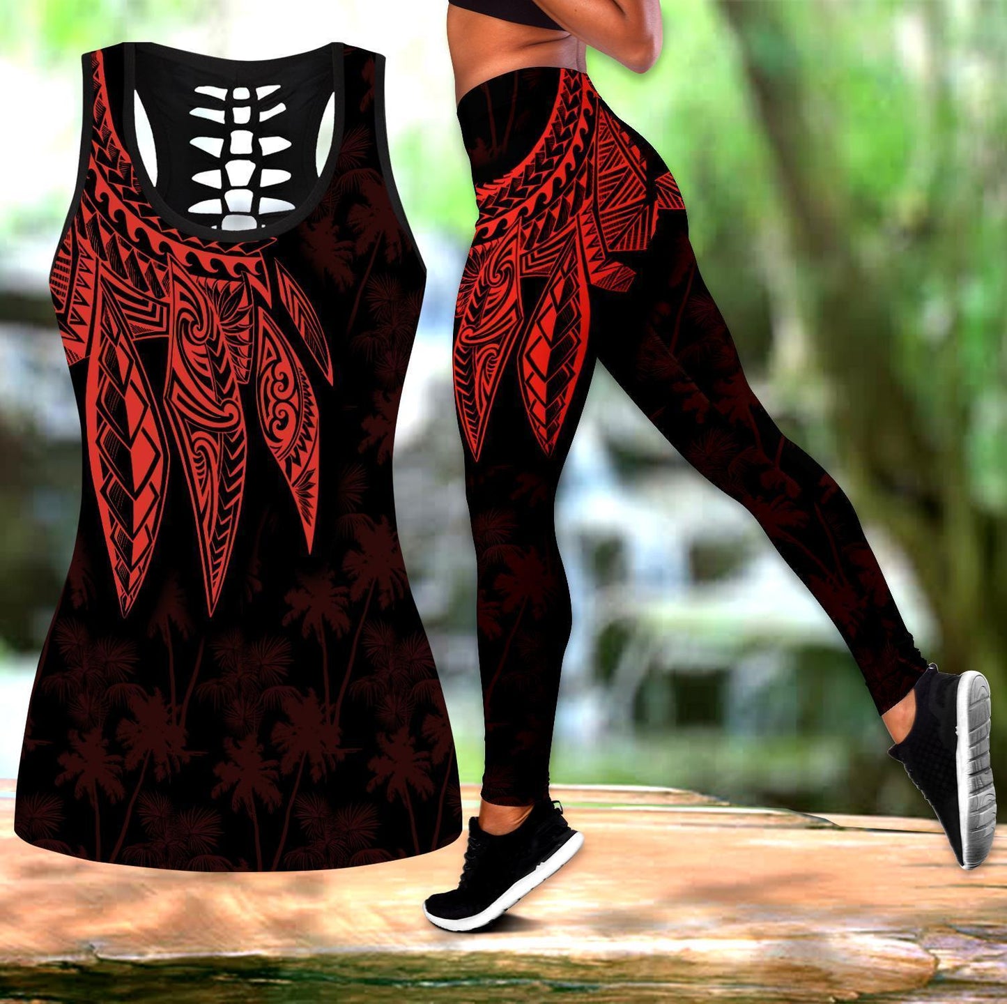 Amazing Polynesian Wing Tattoo Legging & Tank top ML