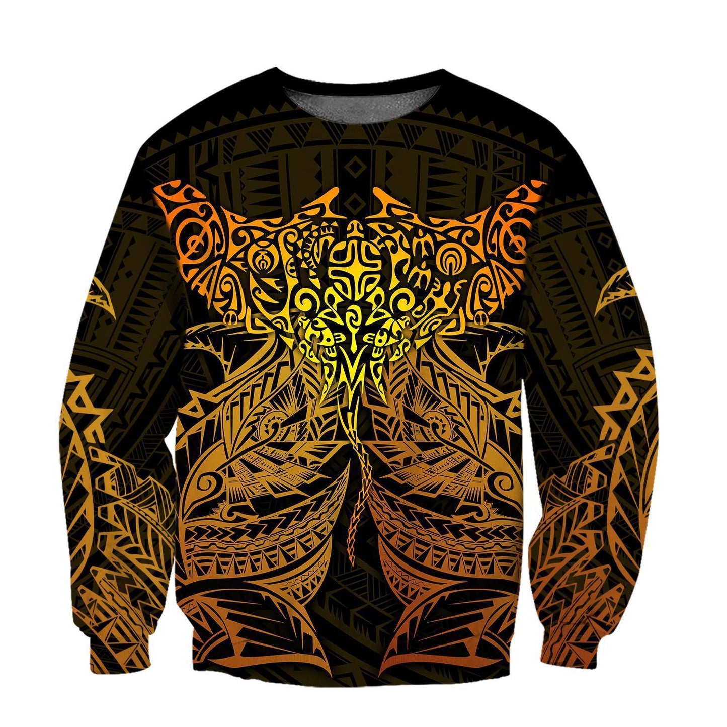 Amazing Polynesian Ray Tattoo Hoodie for Men and Women