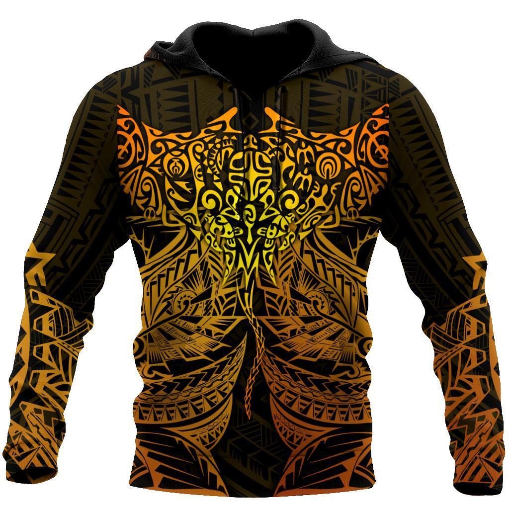 Amazing Polynesian Ray Tattoo Hoodie for Men and Women-ML