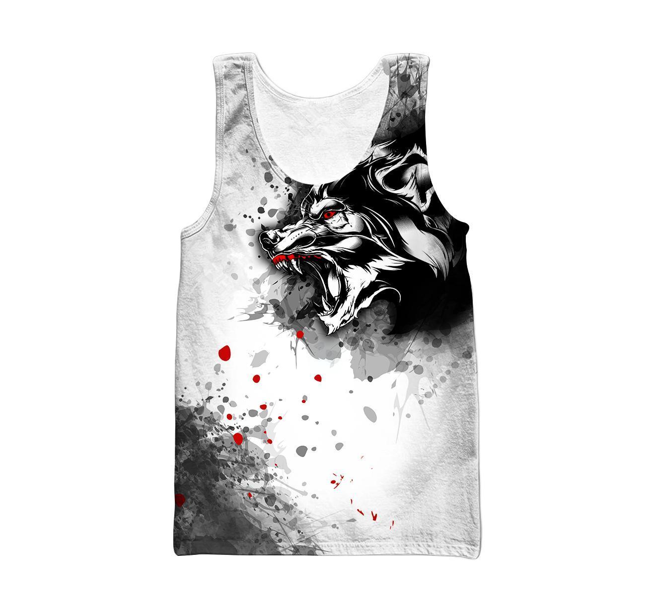 Wolf 3D Over Printed Hoodie for Men and Women-ML