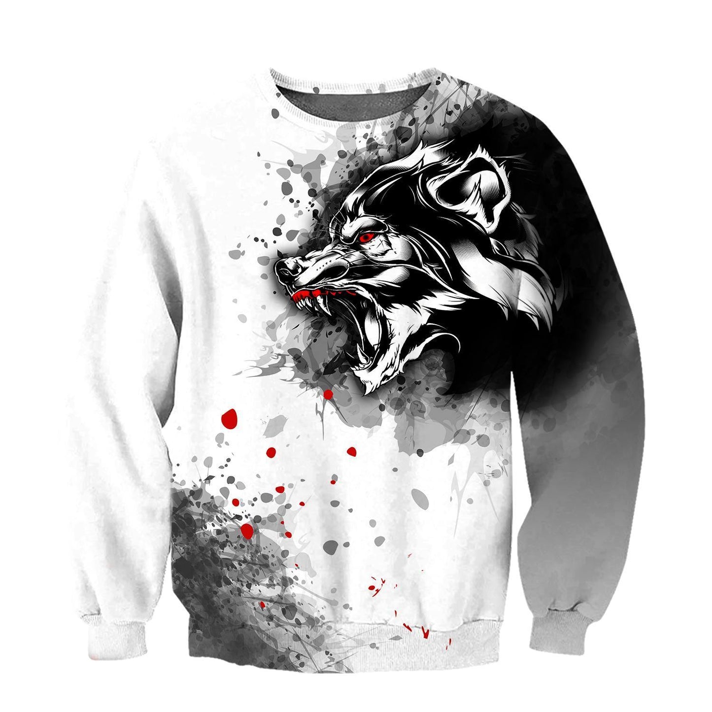 Wolf 3D Over Printed Hoodie for Men and Women-ML