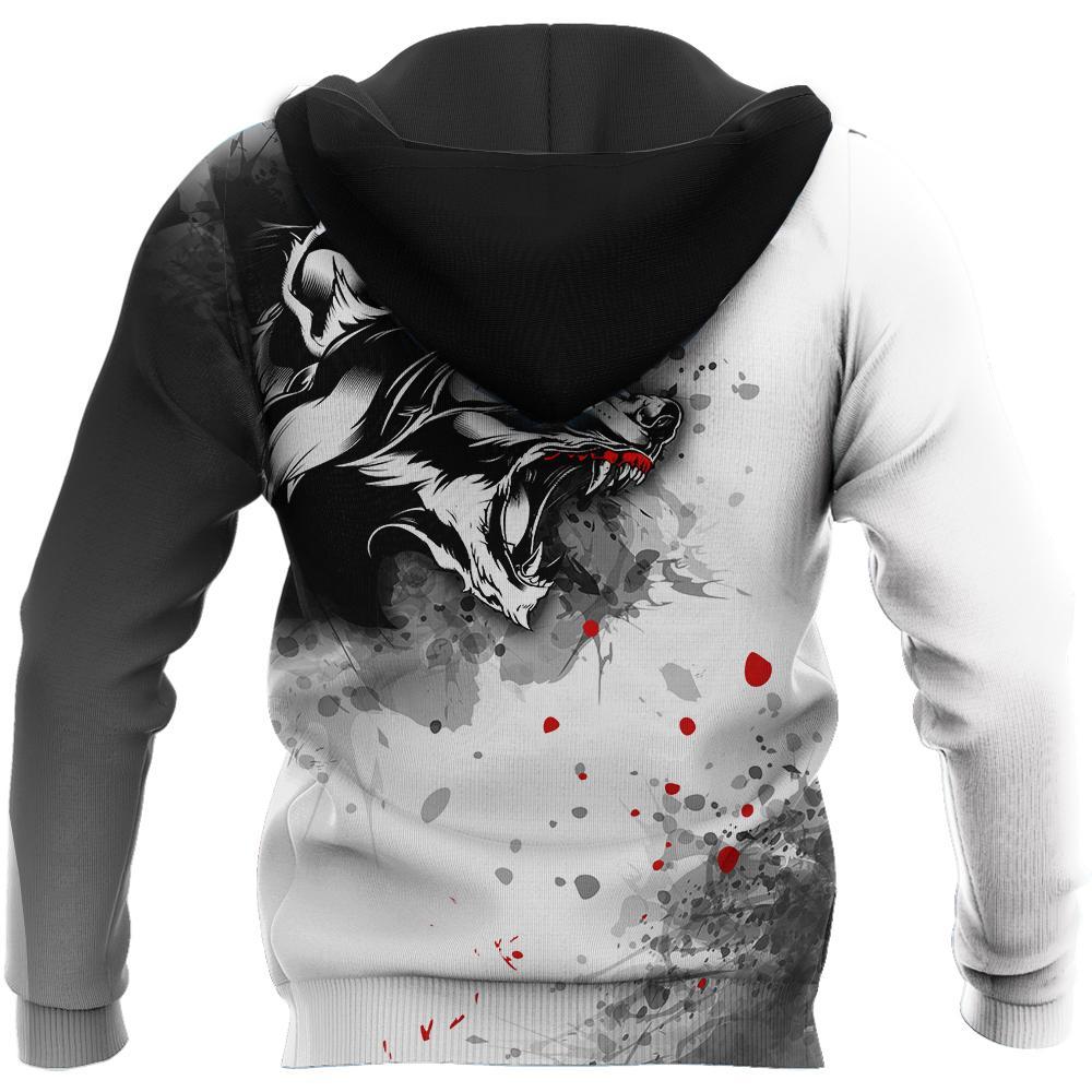 Wolf 3D Over Printed Hoodie for Men and Women-ML