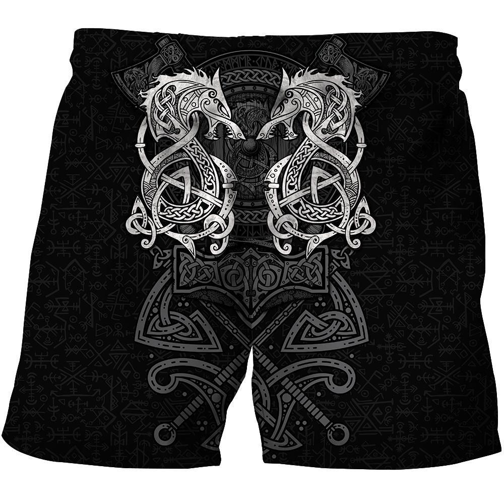 White Fenrir Viking Wolf Tattoo 3D Over Printed Hoodie for Men and Women-ML