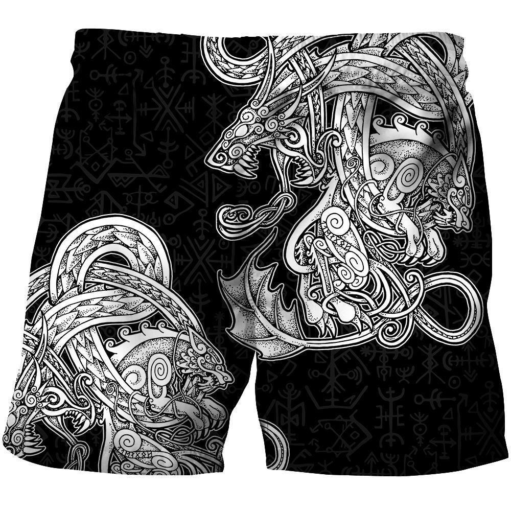 White Jormungandr and Fenrir Vikings 3D Over Printed Hoodie for Men and Women-ML