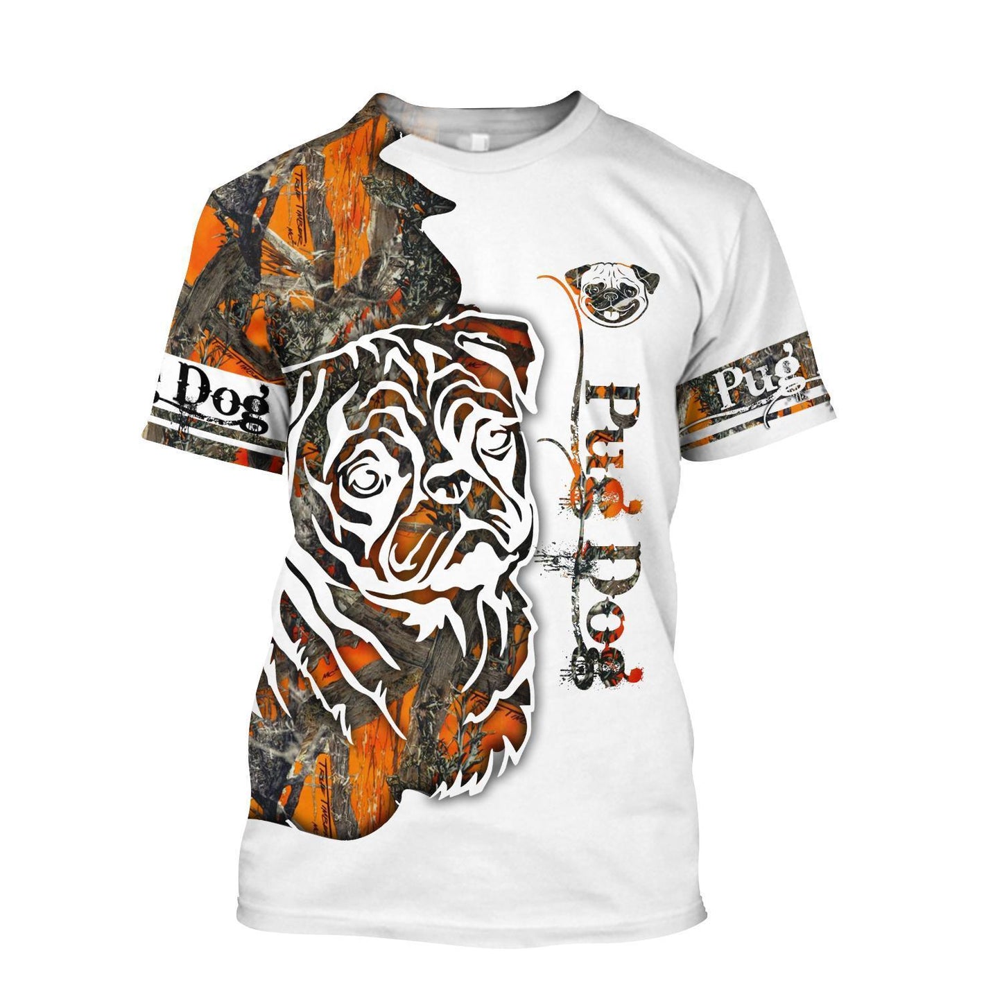 Pug Dog Camo 3D All Over Printed Unisex PL
