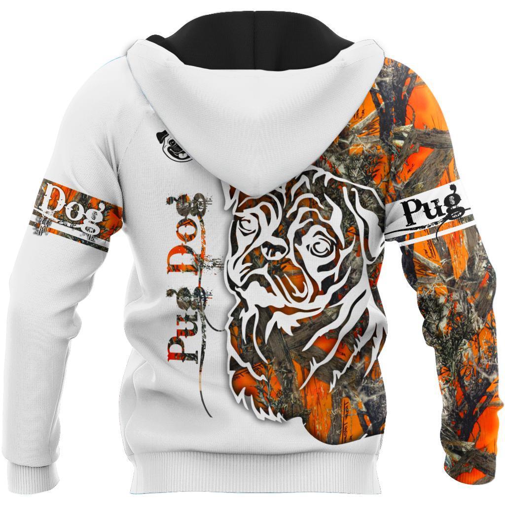 Pug Dog Camo 3D All Over Printed Unisex PL