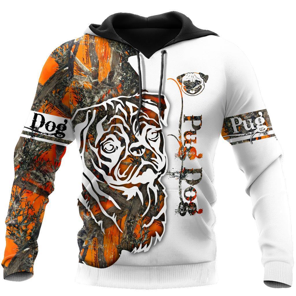 Pug Dog Camo 3D All Over Printed Unisex PL