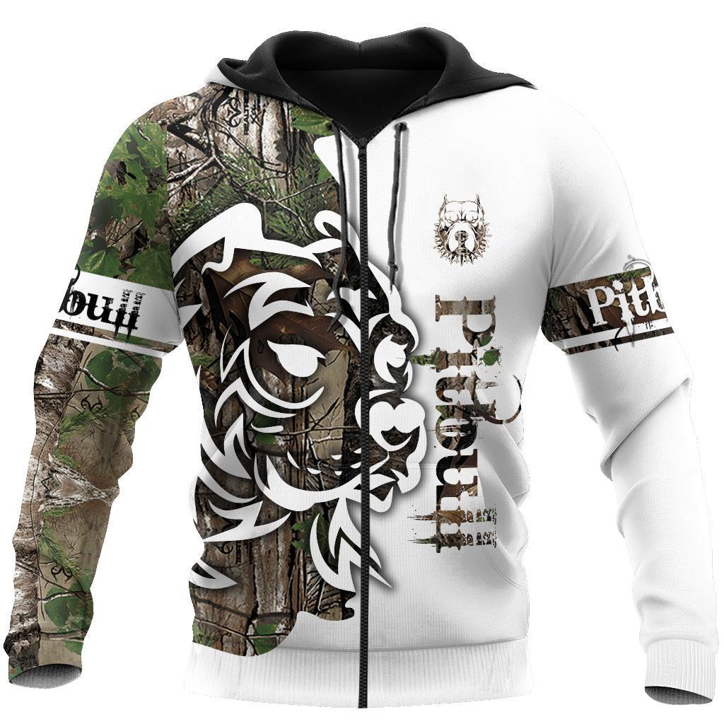 Pitbull Dog Camo 3D All Over Printed Unisex PL