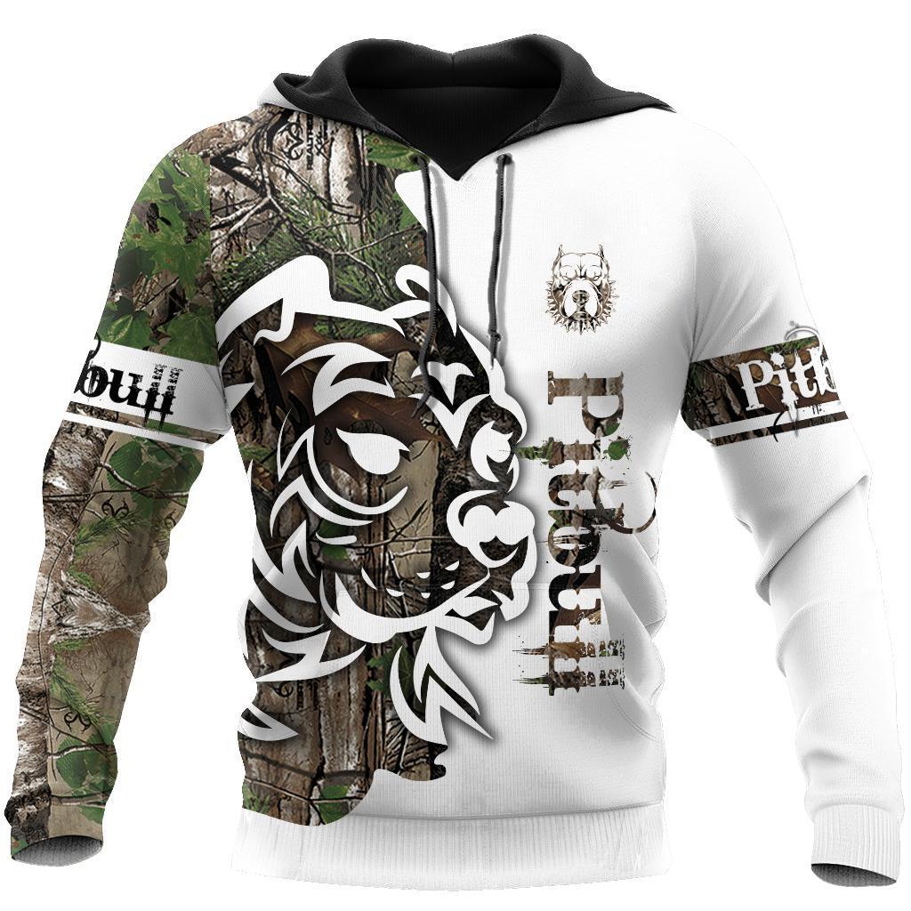 Pitbull Dog Camo 3D All Over Printed Unisex PL