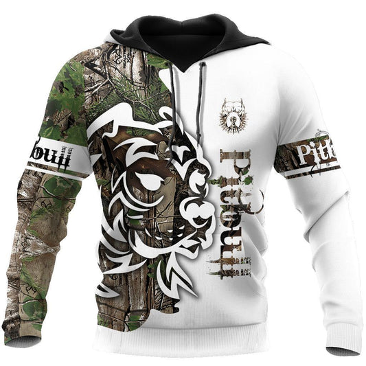 Pitbull Dog Camo 3D All Over Printed Unisex PL