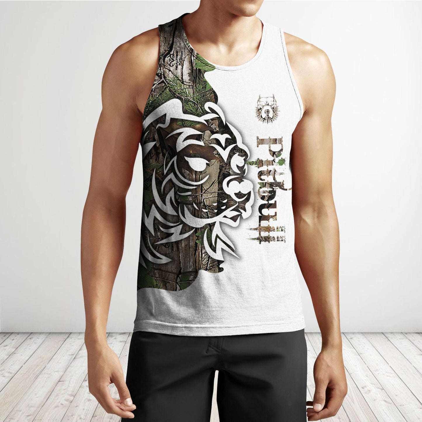 Pitbull Dog Camo 3D All Over Printed Unisex PL