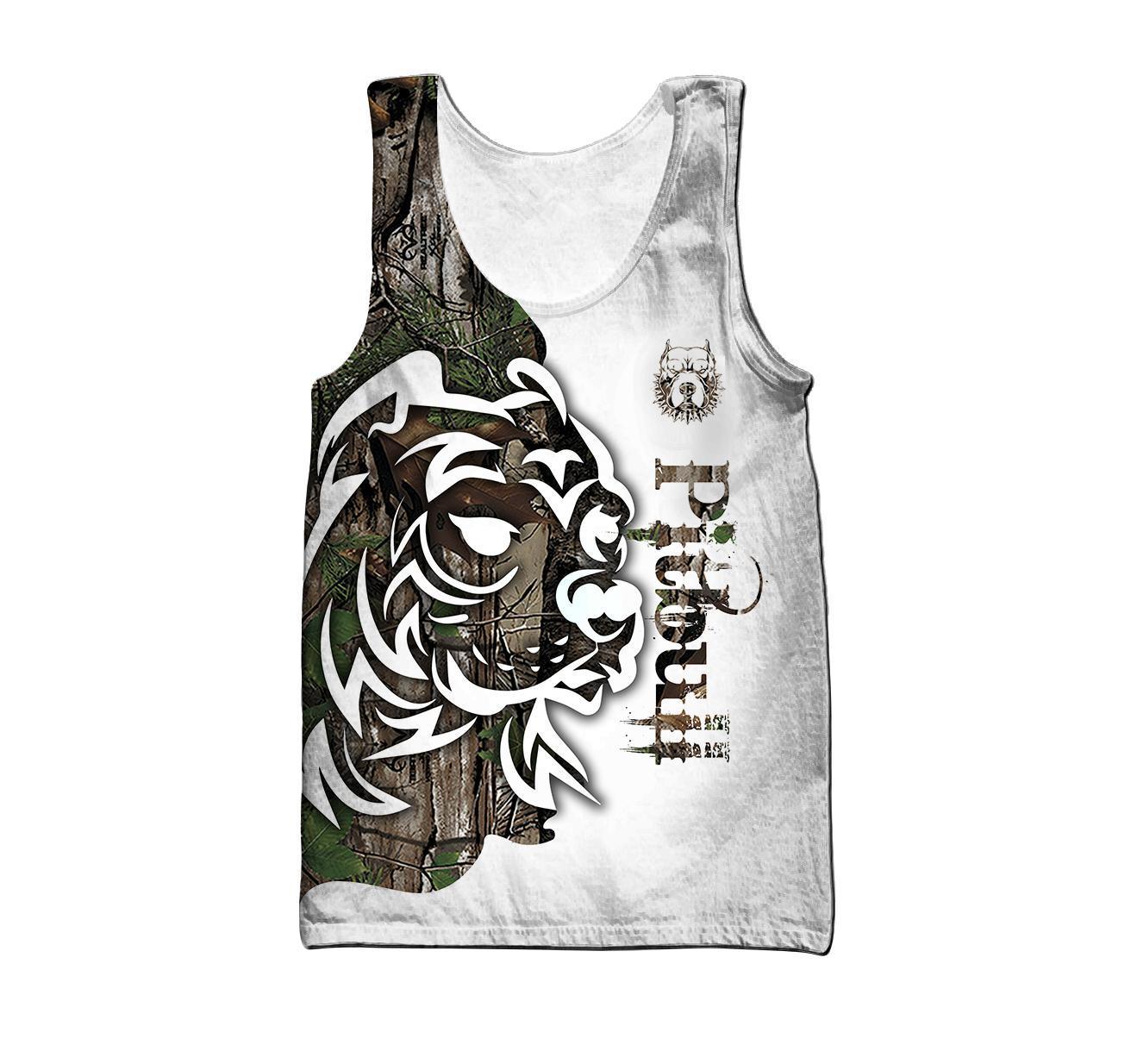 Pitbull Dog Camo 3D All Over Printed Unisex PL