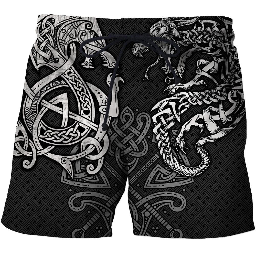 Viking Wolf And Dragon Tattoo 3D All Over Printed Unisex Hoodie-ML