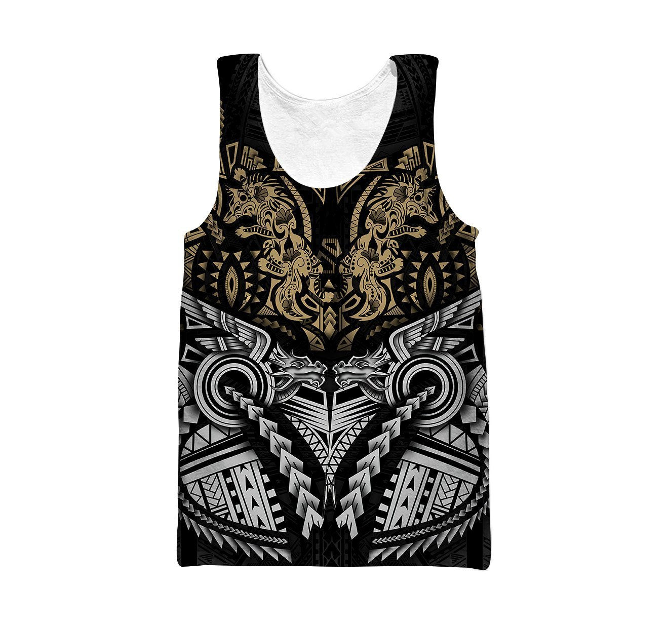 Amazing Polynesian Wolf Tattoo Unisex Hoodie ML