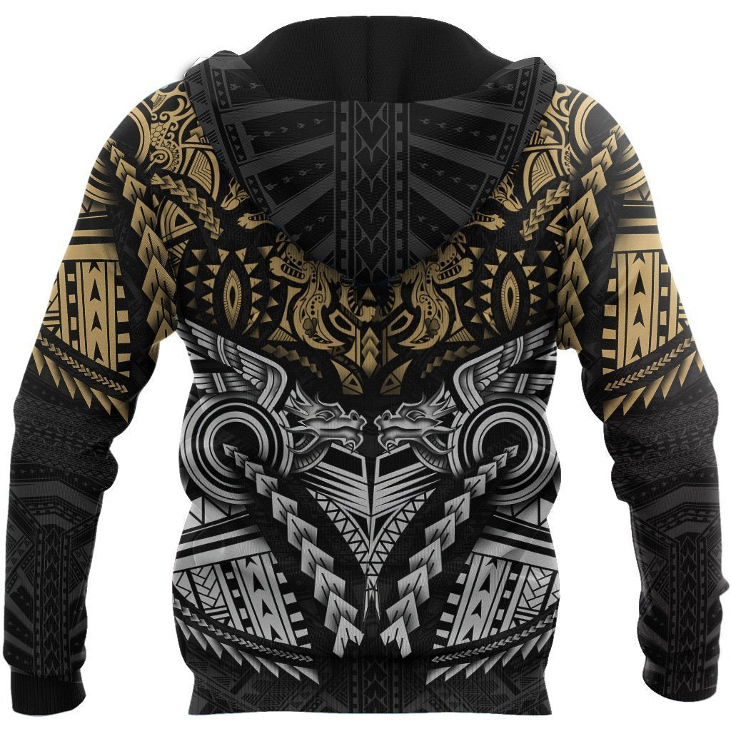 Amazing Polynesian Wolf Tattoo Unisex Hoodie ML
