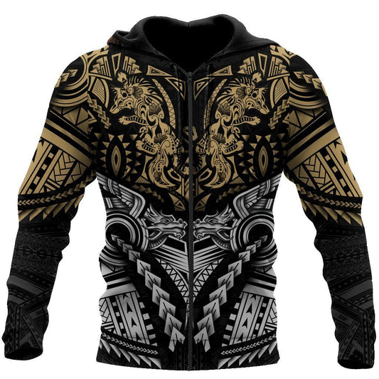 Amazing Polynesian Wolf Tattoo Unisex Hoodie ML