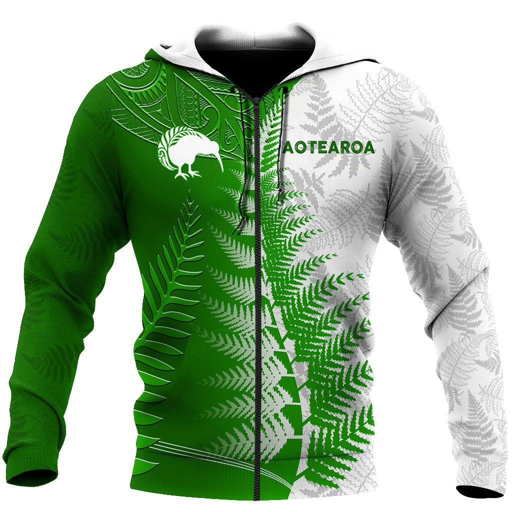 Aotearoa New Zealand Silver Fern Kiwi Classic 3D Unisex Hoodie