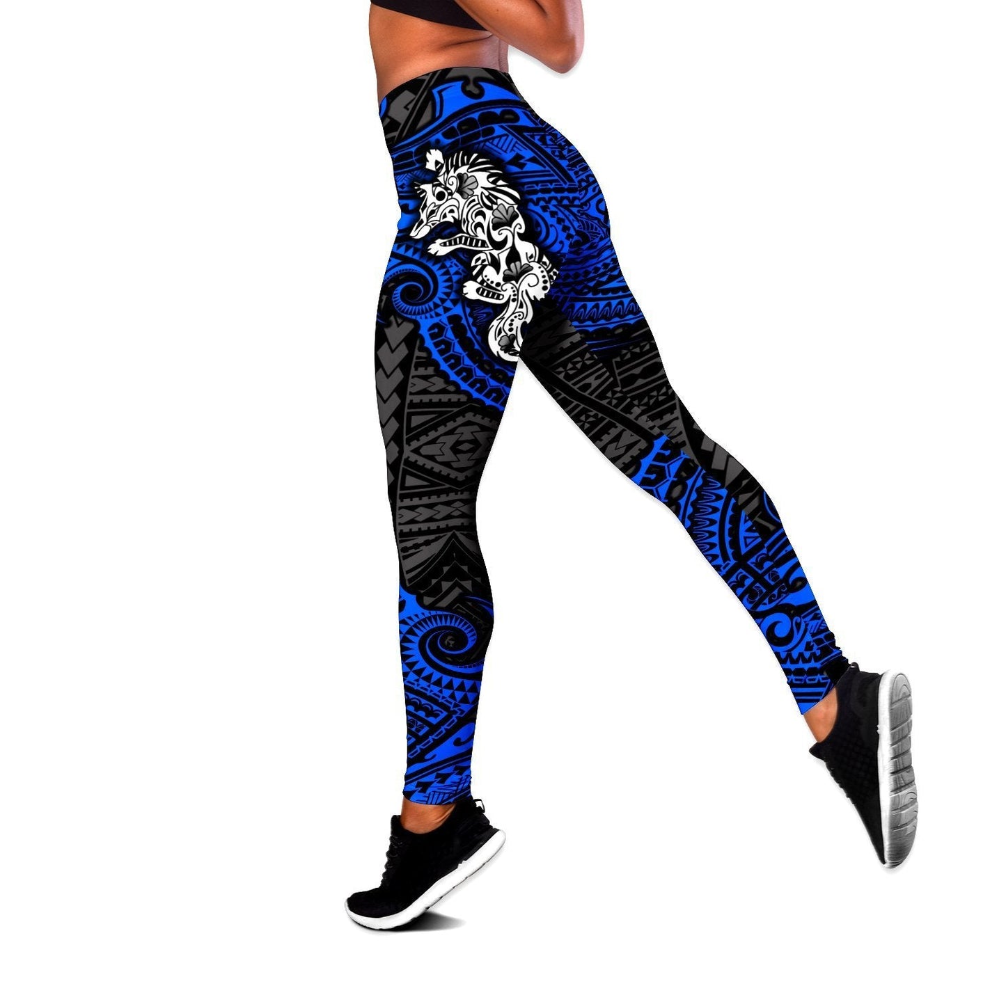 Amazing Polynesian Wolf Tattoo Legging & Tank top-ML