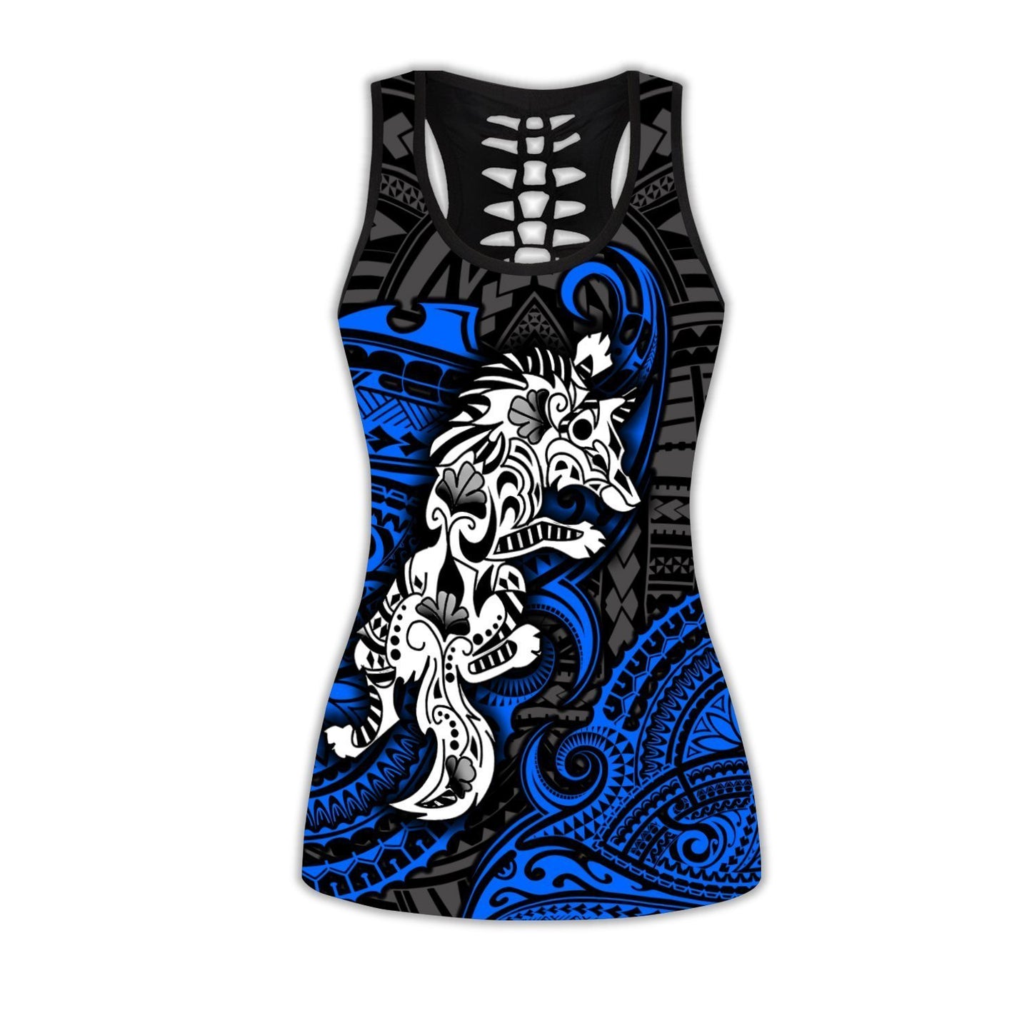 Amazing Polynesian Wolf Tattoo Legging & Tank top ML