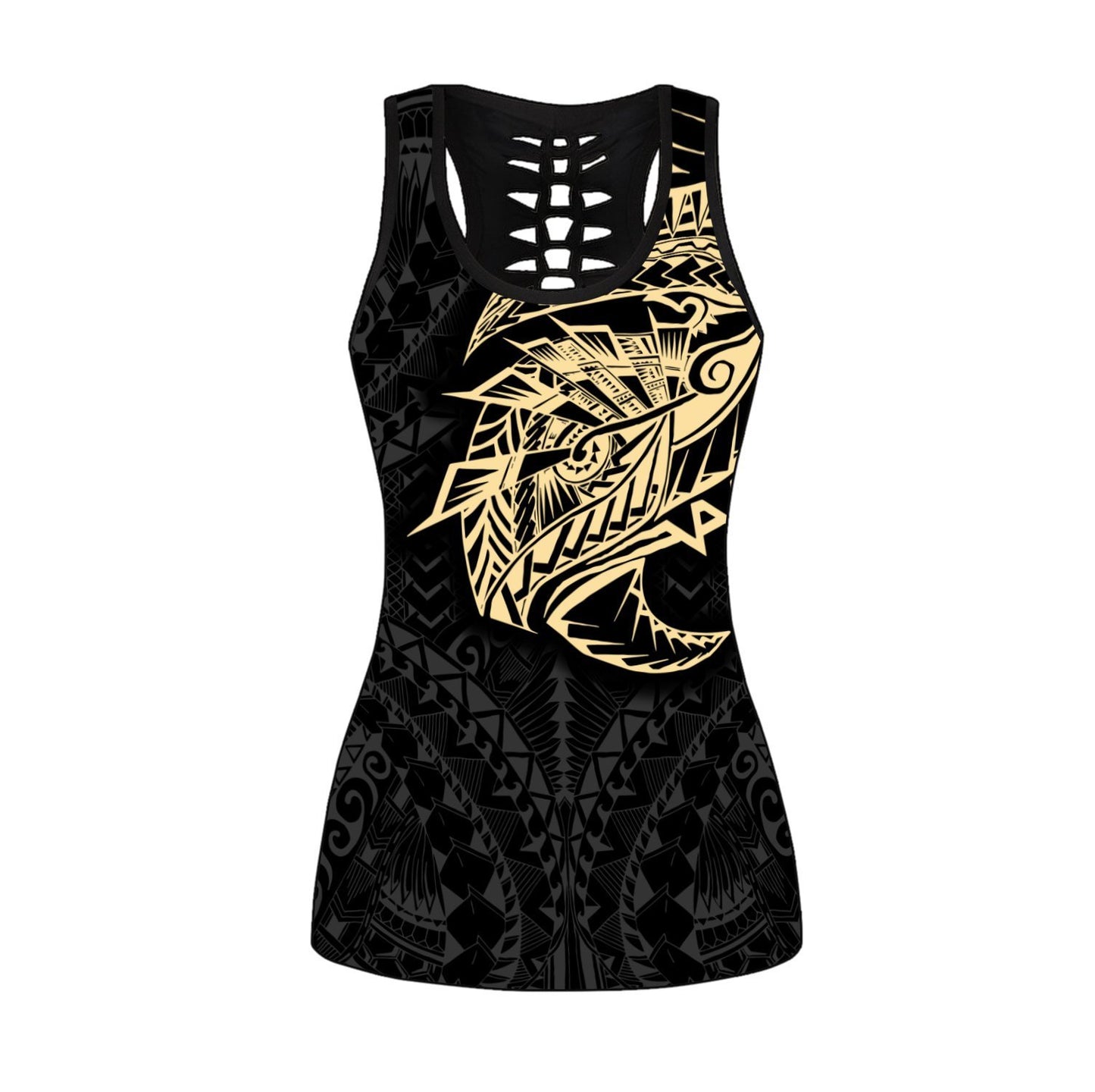 Amazing Polynesian Tattoo 3D All Over Printed Legging & Tank top ML