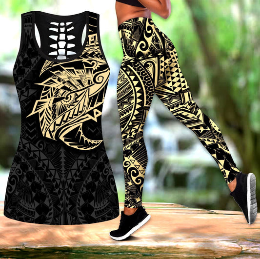 Amazing Polynesian Tattoo 3D All Over Printed Legging & Tank top ML