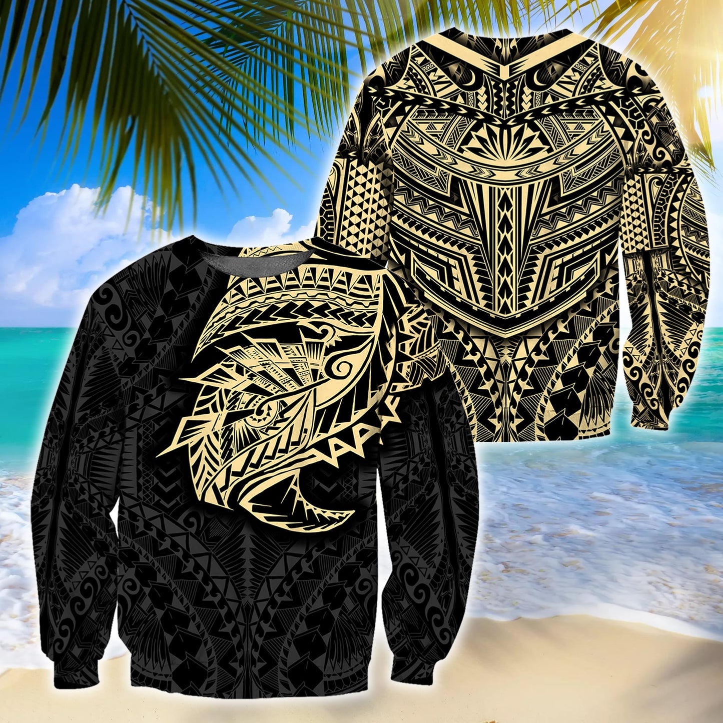 Amazing Polynesian Tattoo 3D All Over Printed Unisex Hoodie ML