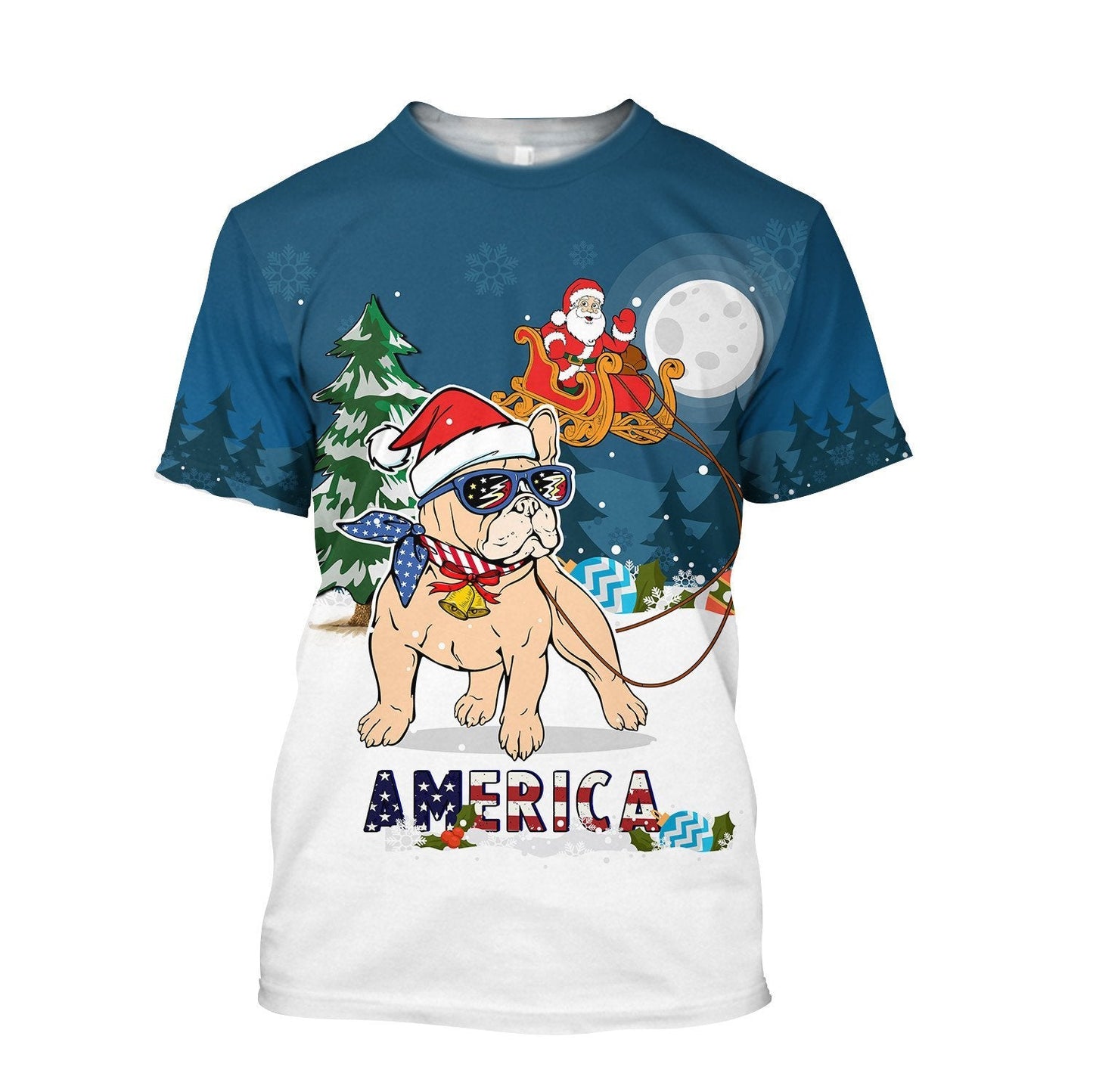 PitBull & Santa chritmas 3D All Over Printed Unisex PL