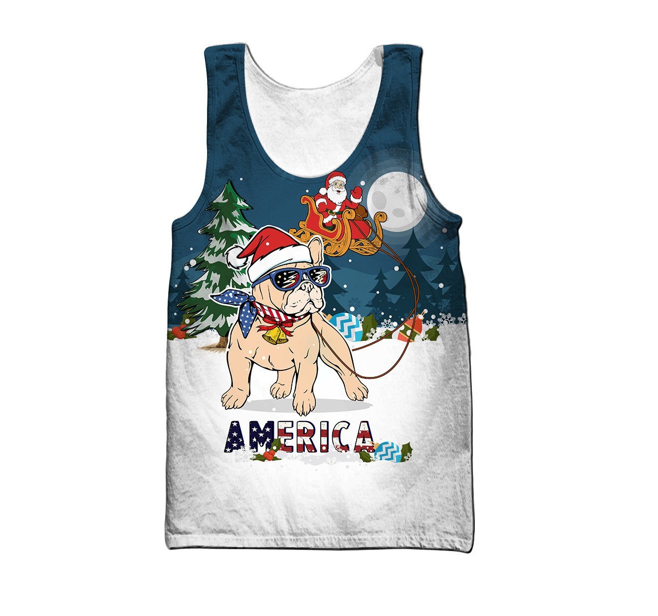 PitBull & Santa chritmas 3D All Over Printed Unisex PL